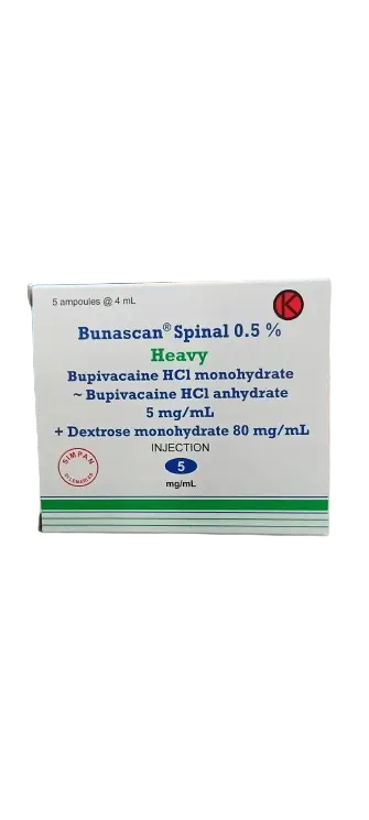 BUNASCAN SPINAL 0,5% INJEKSI (Box/5 Amp)