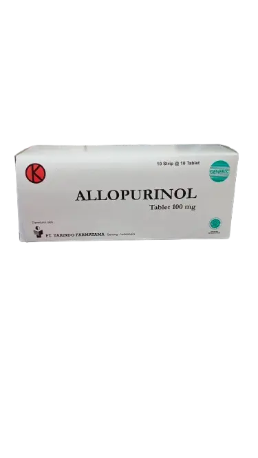 ALLOPURINOL 100MG Box/100 Tablet (YARINDO)