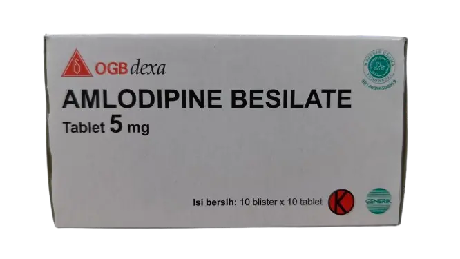 AMLODIPINE BESILATE 5 MG Box/100 Tab (DEXA)