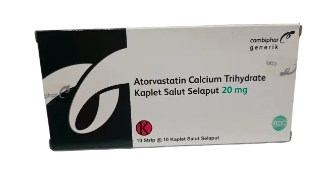 ATORVASTATIN 20 MG BOX TAB (COMBIPHAR)