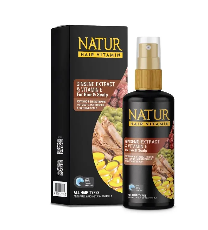 NATUR HAIR VITAMIN GINSENG EXTRACT & VITAMIN E 80 ML