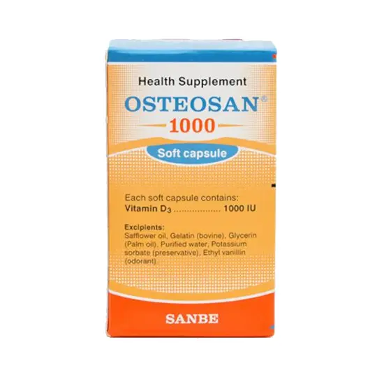 OSTEOSAN 1000 (VITAMIN D3 1000 IU) Botol/60 Soft Kapsul