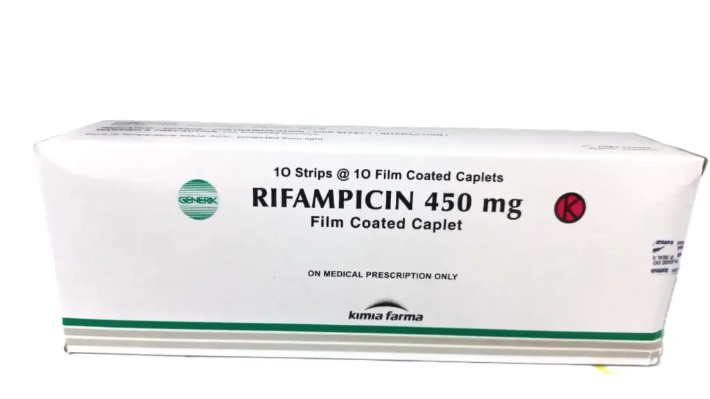 RIFAMPICIN 450 MG KAPLET (BOX/100 TAB)