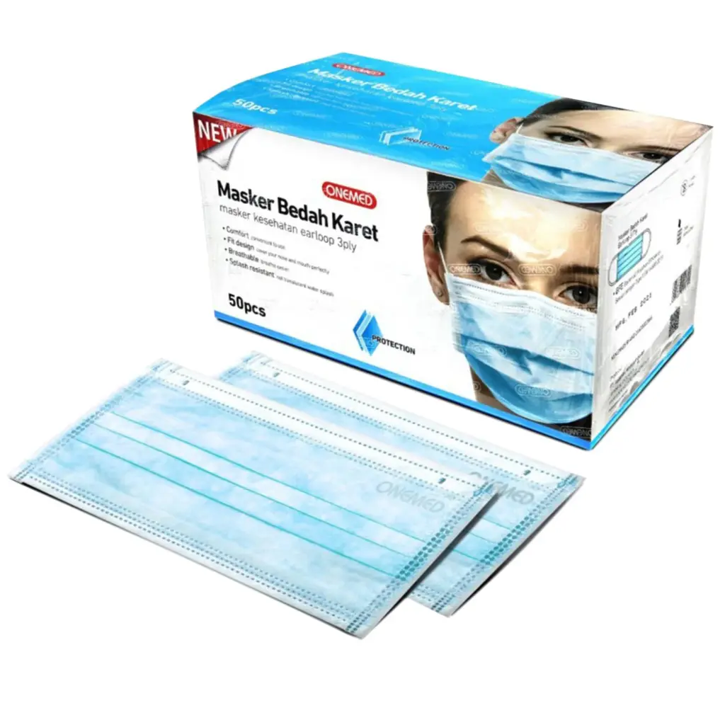 SURGICAL MASK 3 PLY HIJAB BIRU (ONE MED)