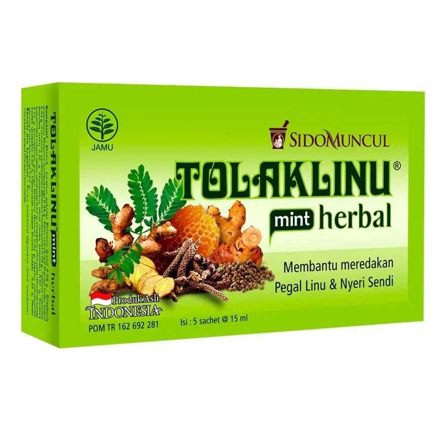 TOLAK LINU MINT HERBAL CAIR 15 ML (Box/5 Sachet)