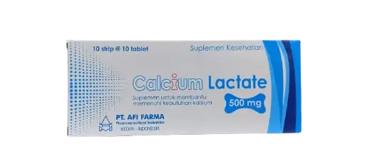 CALCIUM LACTATE 500 MG Box/100 Tab (AFI)