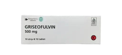 GRISEOFULVIN 500 MG Box/100 Tablet (DARYA-VARIA)