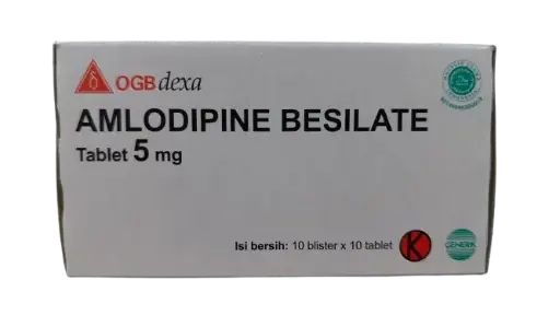 AMLODIPINE BESILATE 5 MG Box/100 Tab (DEXA)