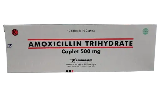 AMOXICILLIN TRIHYDRATE 500 MG (BOX/100TAB)