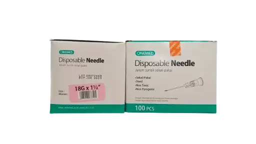 DISPOSIBLE NEEDLE 18 G BOX/100