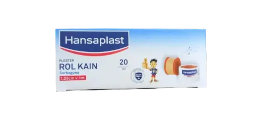 HANSAPLAST PLESTER ROLL KAIN 1,25 cm X 1 m (Box 20 Roll)