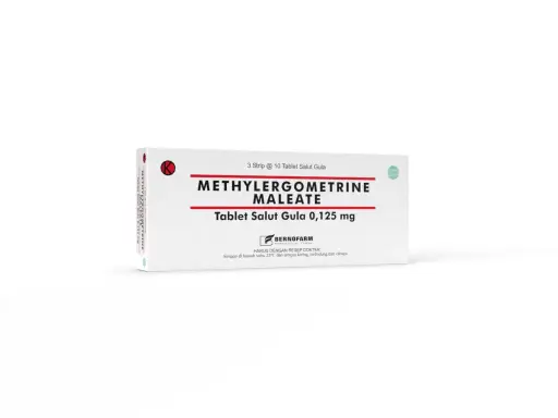 METHYLERGOMETRINE MALEATE 0,125 mg (Box/30 Tablet Salut Gula)