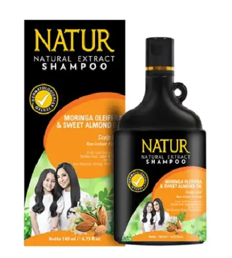 NATUR SHAMPOO MORINGA ALOEVERA&SWEET ALMOND OIL 140 ML
