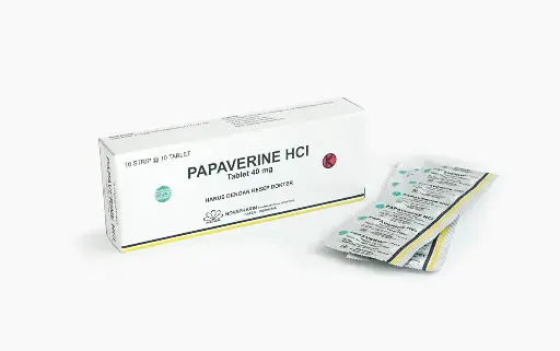 PAPAVERINE 40 MG Box/100 Tablet (NOVA)