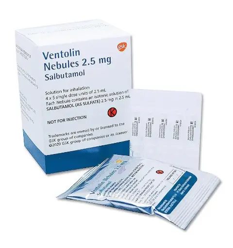 VENTOLIN NEBULES 2,5 MG (Box/20 Dose unit)