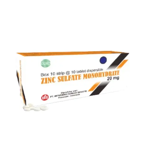 ZINC SULFATE MONOHYDRATE 20 MG TAB 100 S (IFI)